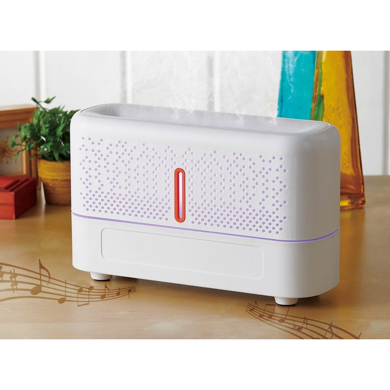ワイヤレススピーカー付アロマ対応加湿器(イルミネーション機能付) - Imagem 4